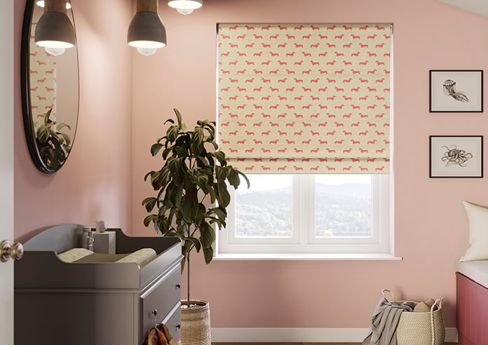 Emily Bond Peggy, Raspberry - Twist&Fit Roman Blind - Image 3